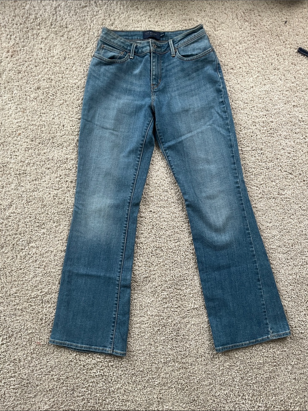 Levi's Denim Mid-Blue Flared Wide-Leg Jeans